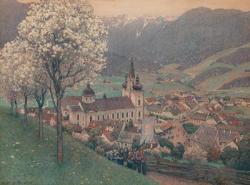 Gustav Jahn Prozession bei Mariazell. Germany oil painting art